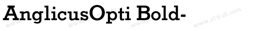 AnglicusOpti Bold字体转换